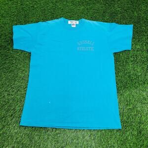 Vintage 80s Russell-Athletic Shirt Large 22x29 Blue Arch